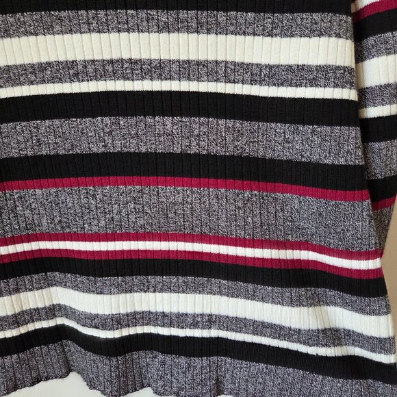 EUC H&M STRIPED CREW NECK RIBBED LONGSLEEVES TOP SIZE LARGE - Picture 4 of 14